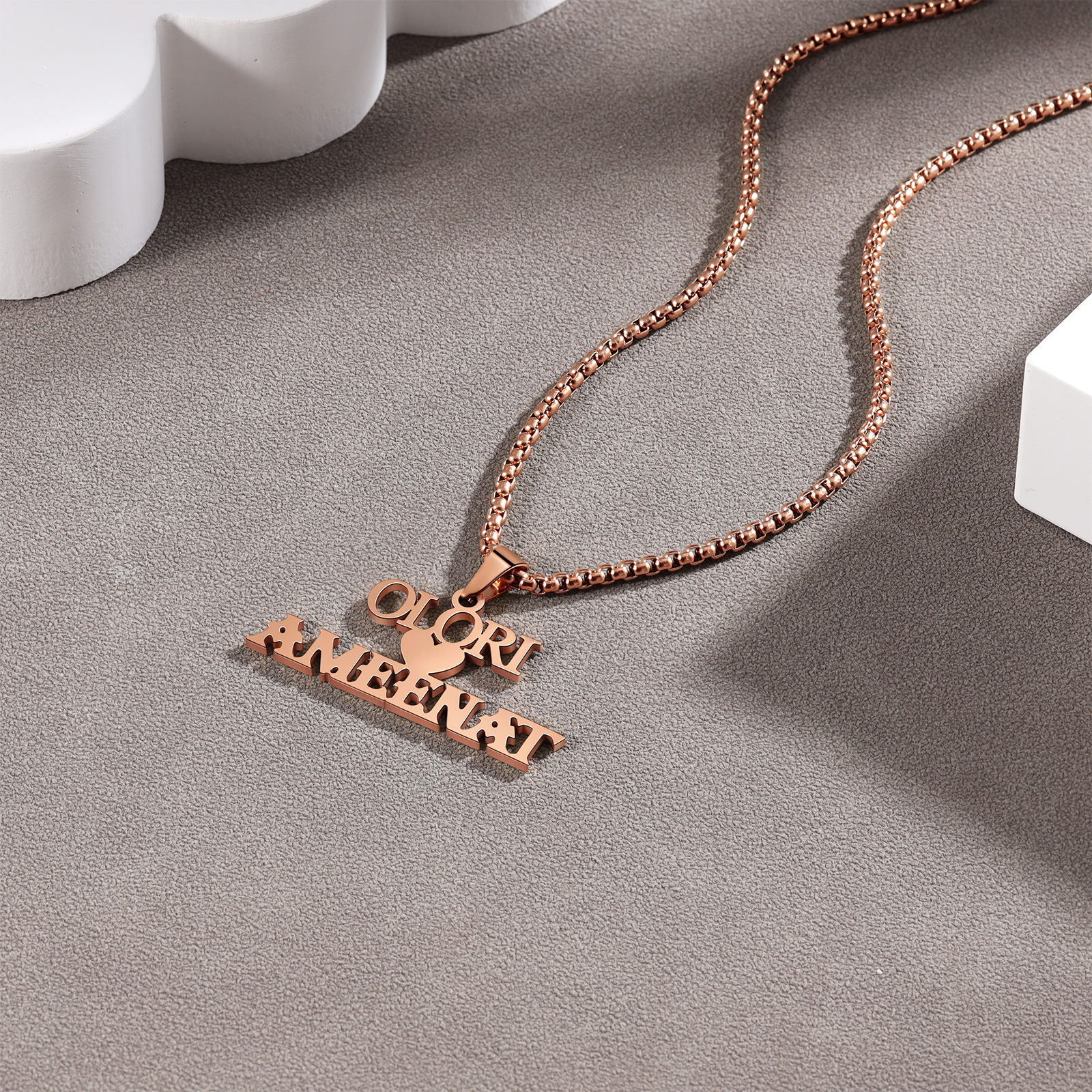 Personalized Heart Name Necklace Custom 2 Names Necklaces Romantic Gift For Her