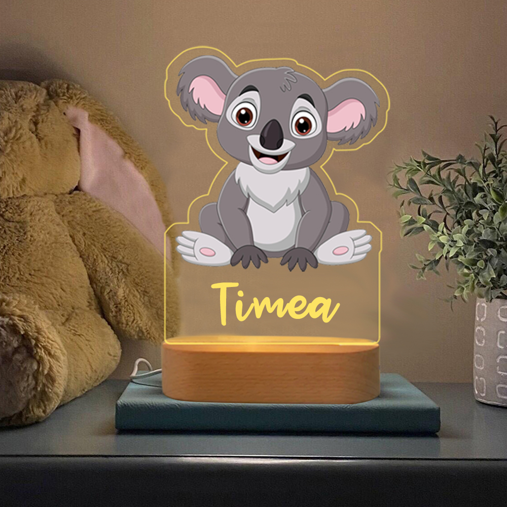 Personalized Koala Night Light Custom Name LED Lamp for Kid-Lorajewel