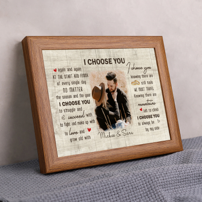 Personalized Photo Frame I Choose You LED Light Shadow Box Valentine's Day Gifts