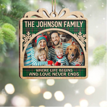 Personalized Photo Christmas Ornament Custom photos Gifts for Family