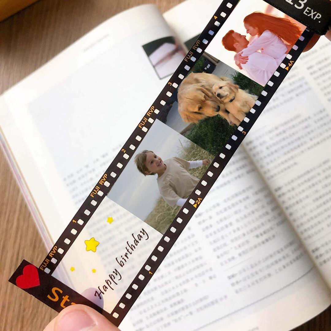 Personalized 15 Pictures Photo Keychain Personalized Film Camera Roll Multiphoto Colorful Romantic Gifts For Lovers