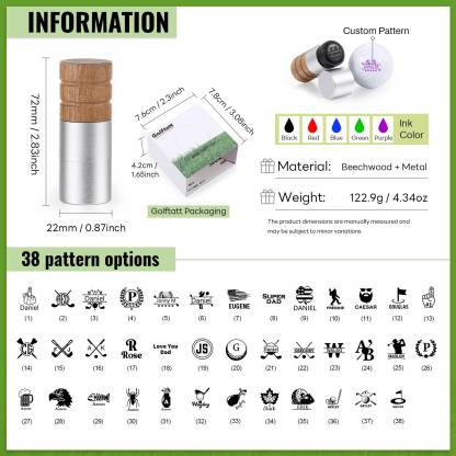 Personalized Pattern Golf Ball Stamp