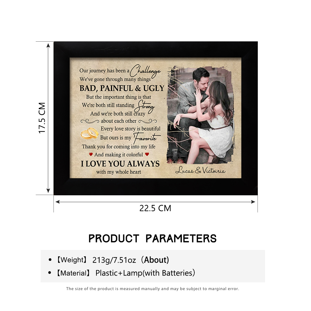 Our Story Is My Favorite Photo Frame Personalized LED Light Shadow Box Couple Gifts