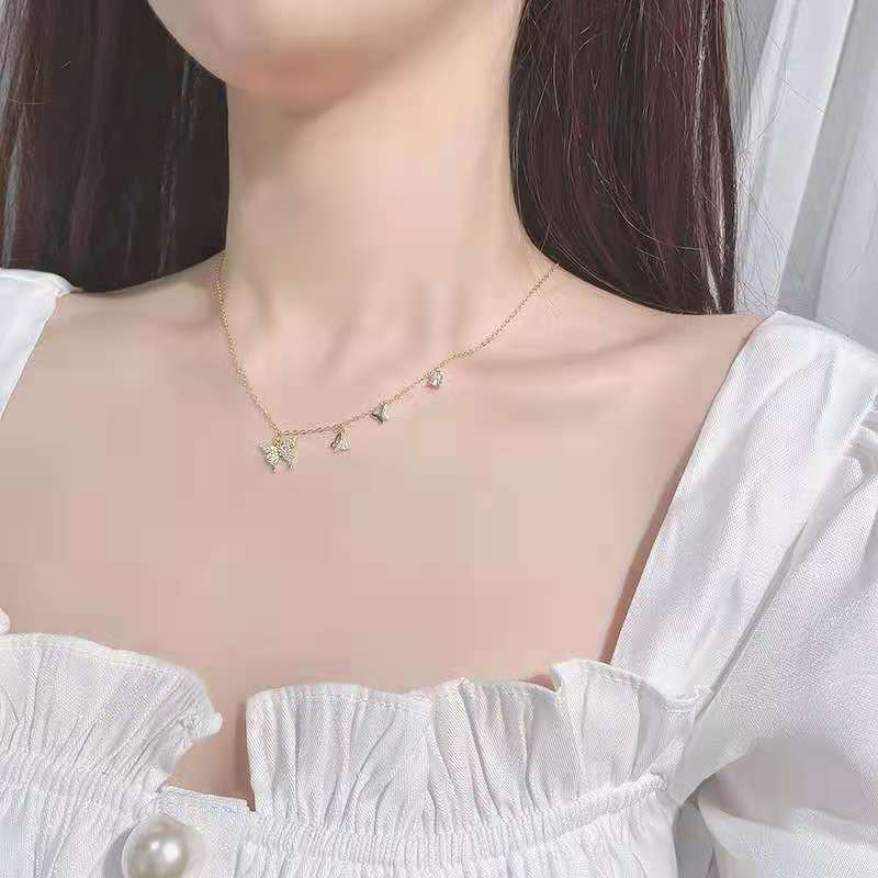 Butterfly Necklace Graduation Gift for Her "She believed she could so she did"