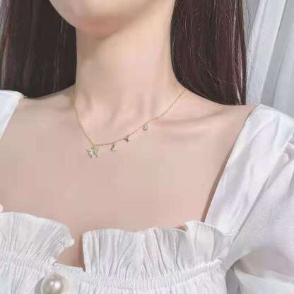 Butterfly Necklace Graduation Gift for Her "She believed she could so she did"