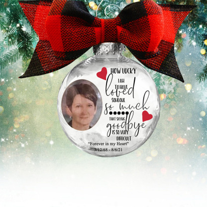 Personalized Photo Ball Ornament Forever in My Heart Memorial Ornament