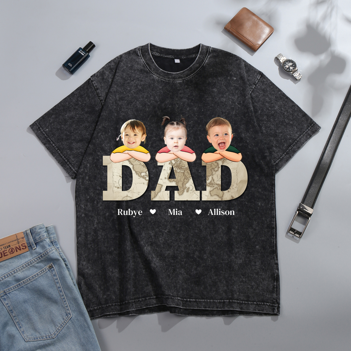 Personalized Dad T-Shirt - Custom Father's Day Gift | Lorajewel