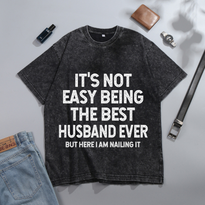 Personalized Couple Black T Shirts Its Not Easy Being the Best Husband Ever Valentines Day Gift