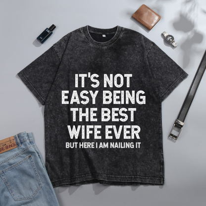 Personalized Couple Black T Shirts Its Not Easy Being the Best Husband Ever Valentines Day Gift
