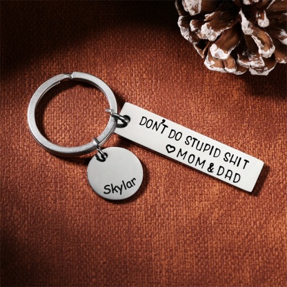 Don't Do Stupid Keychain Personalized Name Gifts for Kids