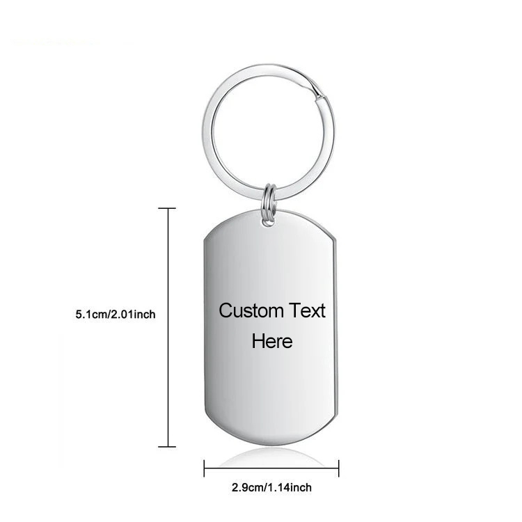 Custom Photo Keychain With Engraving Personalized Photo Gift for Dad