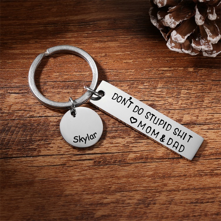 Don't Do Stupid Keychain Personalized Name Gifts for Kids