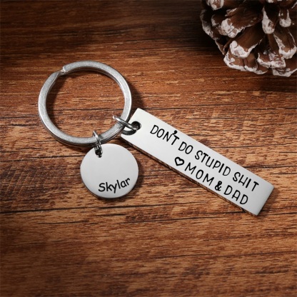 Don't Do Stupid Keychain Personalized Name Gifts for Kids