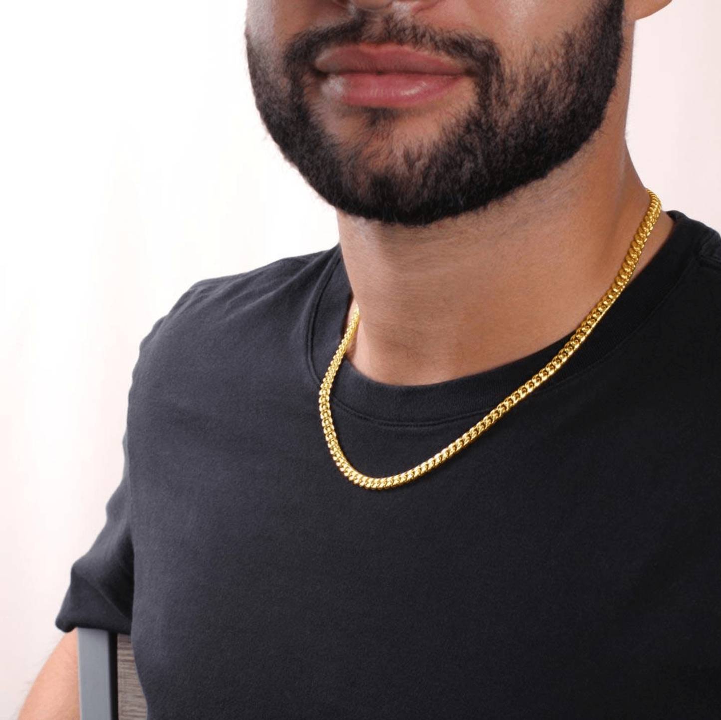 To My Boyfriend Cuban Link Chain Necklace Promise Necklace Gift Set - I Love You Forever & Always