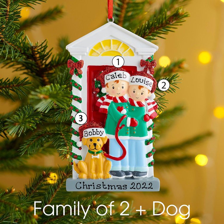 Personalized Family Christmas Ornament Custom 3 Names Hanging Ornament Gifts For Family