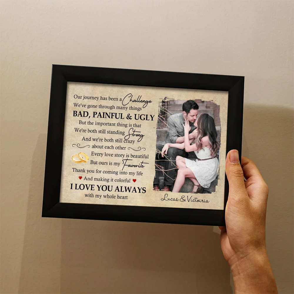 Our Story Is My Favorite Photo Frame Personalized LED Light Shadow Box Couple Gifts