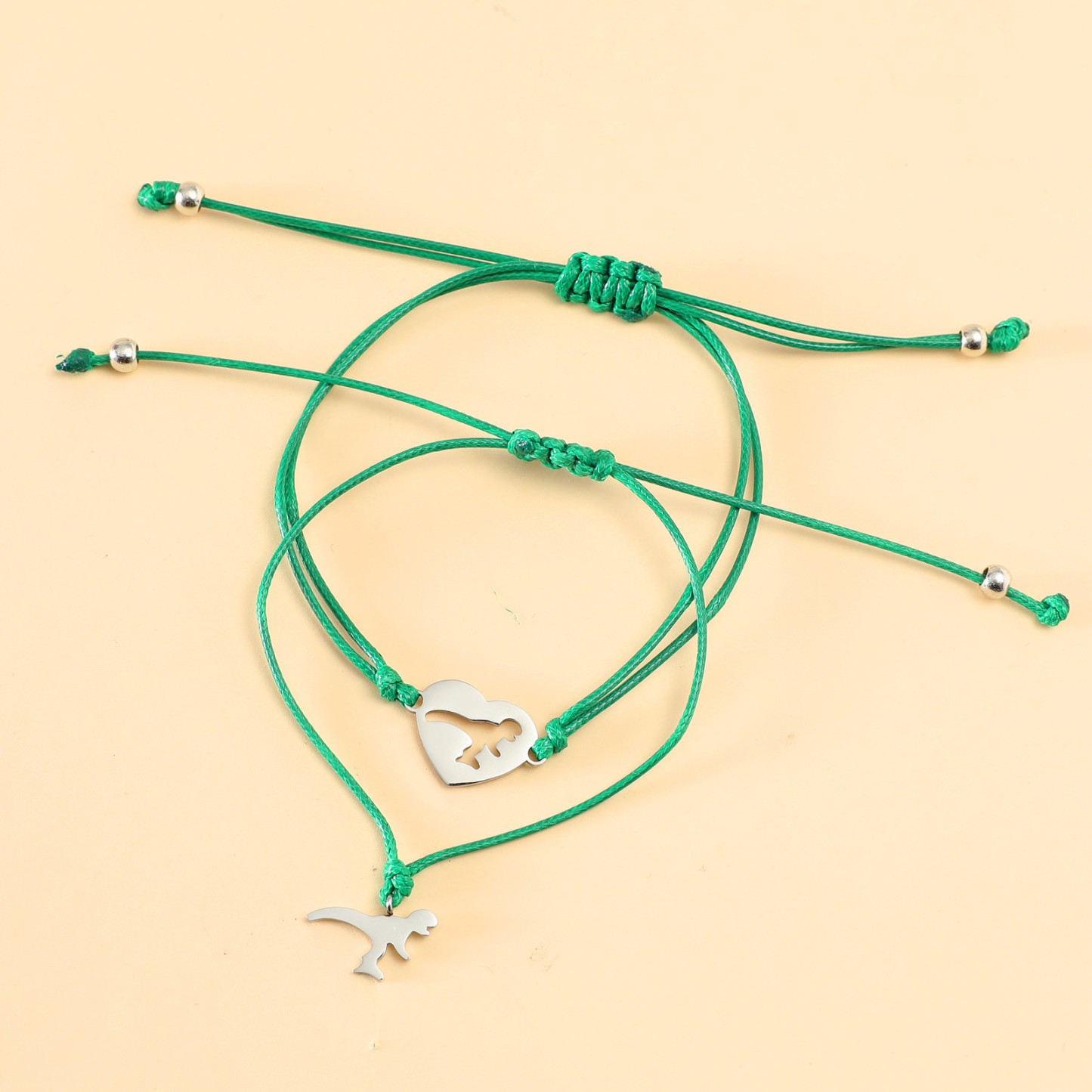 Back to School Matching Wish Dinosaur Bracelets Set for Women Teen Girls Boys