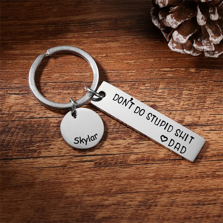 Don't Do Stupid Keychain Personalized Name Gifts for Kids