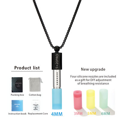 Adjustable Stainless Steel Breath Trainer Necklace