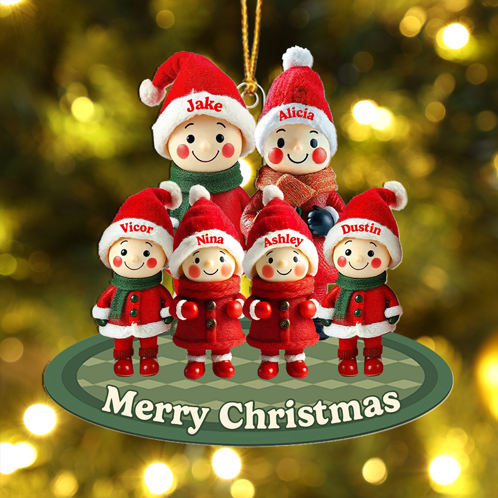 Personalized Santa Family Tree Ornament With 10 Names