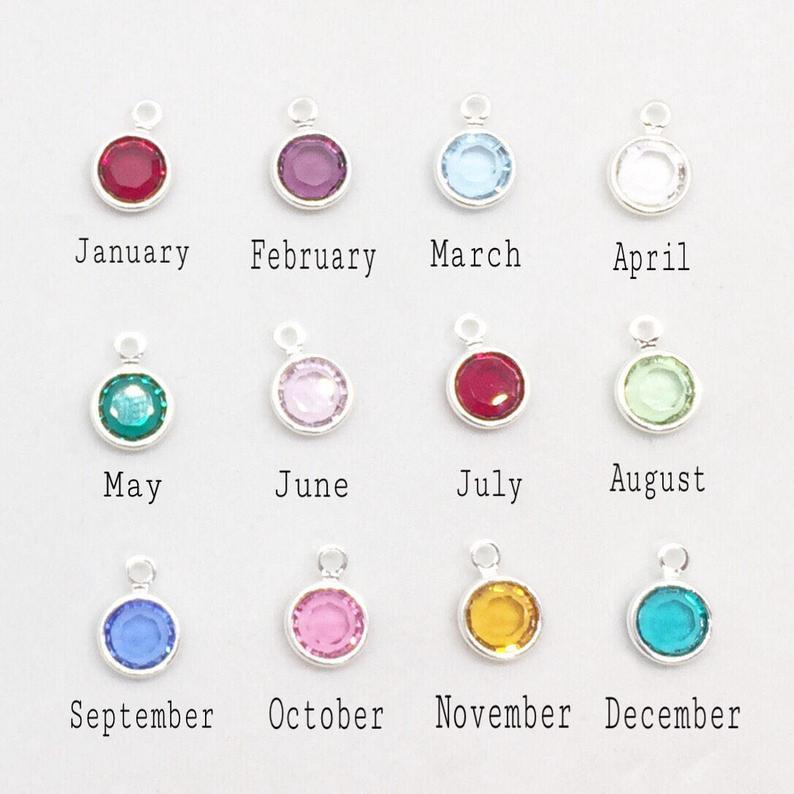 1 Name - Personalized Baby Feet Keychain Customized Birthstone & Name & Text Keyring Gifts for Mother