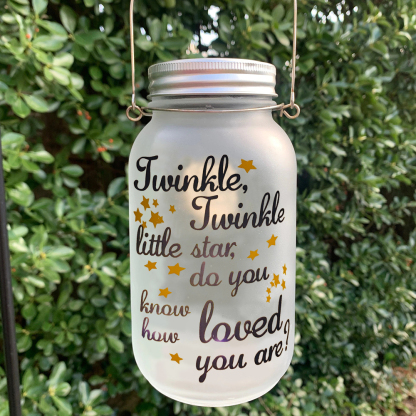 Mason Jar Night Light Twinkle Twinkle Little Star Led Lamp Home Decor