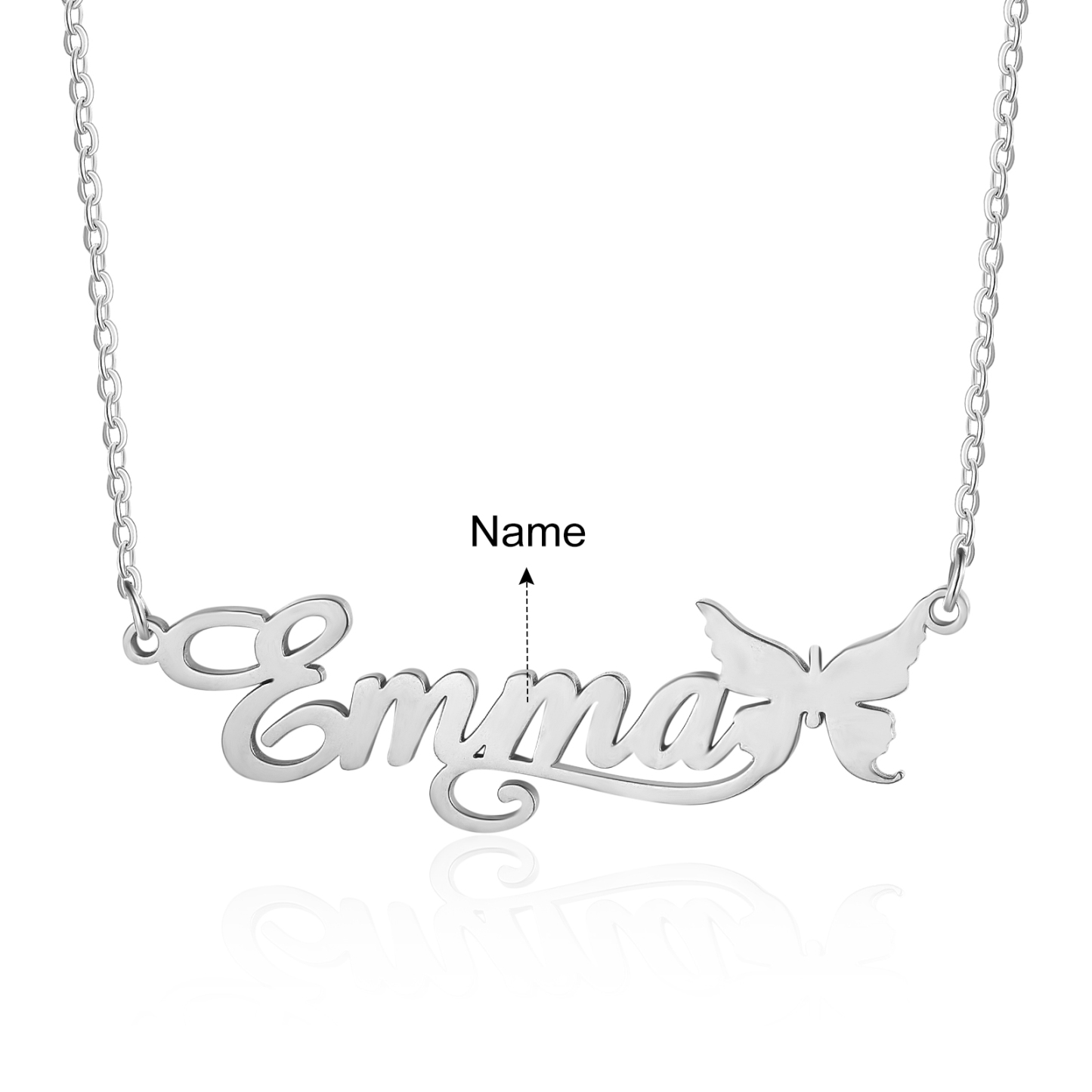 Butterfly Name Necklace Personalized One Name Necklaces Gift for Children
