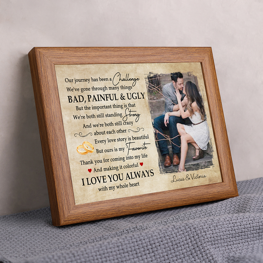 Our Story Is My Favorite Photo Frame Personalized LED Light Shadow Box Couple Gifts