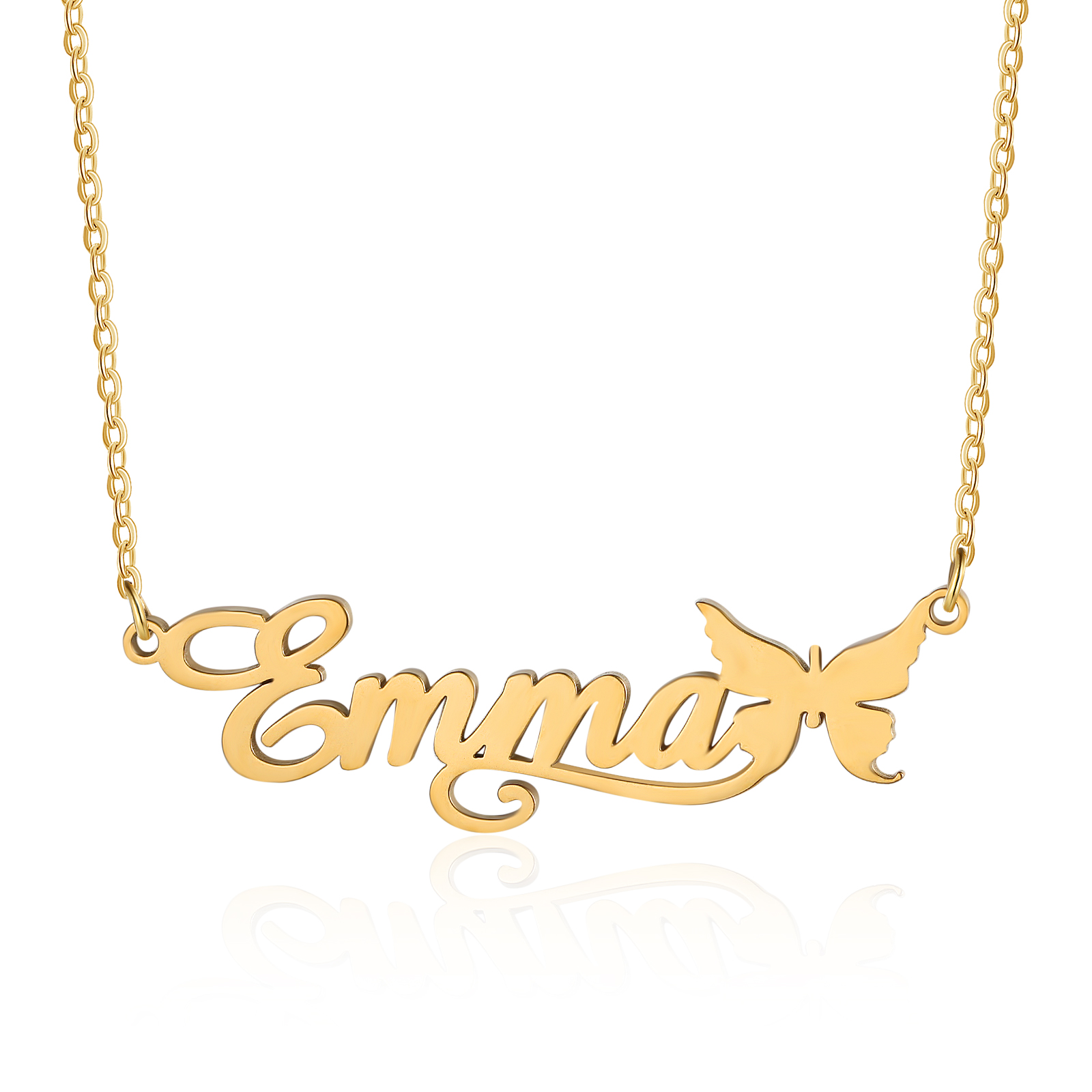 Butterfly Name Necklace Personalized One Name Necklaces Gift for Children