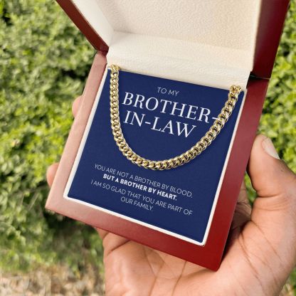 To My Brother-In-Law Necklace Cuban Link Chain Necklace Gift Set - I Am So Glad That You Are Part Of Our Family