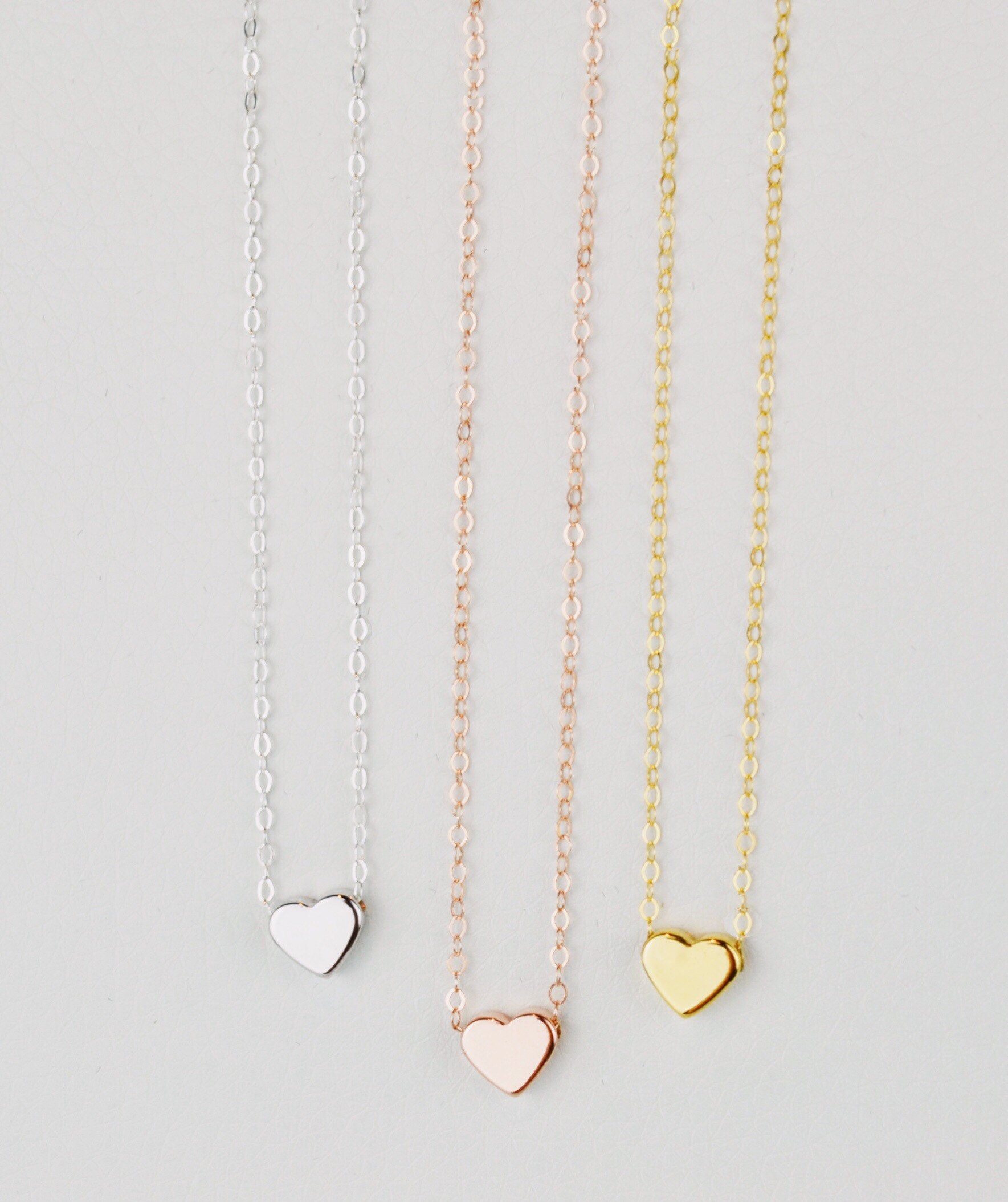 Heart Necklace Silver Necklace Gift For Her