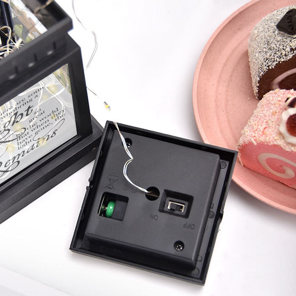 Personalized Photo Lantern Lamp Those We Love Don't Go Away Memorial Sympathy gift