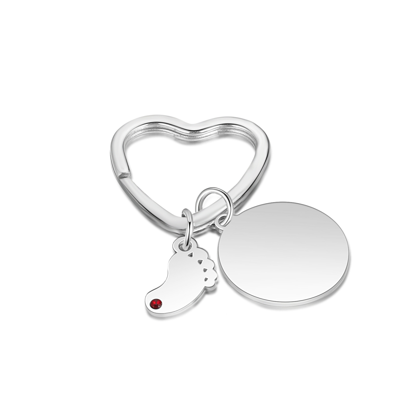 2 Names & 1 Text Personalised Keychain with Kids' Names & Birthstones | Lorajewel