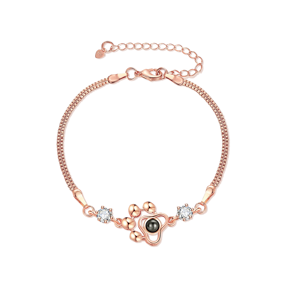 Paw Projection Bracelet Personalized Photo Bracelet Creative Gift for Her