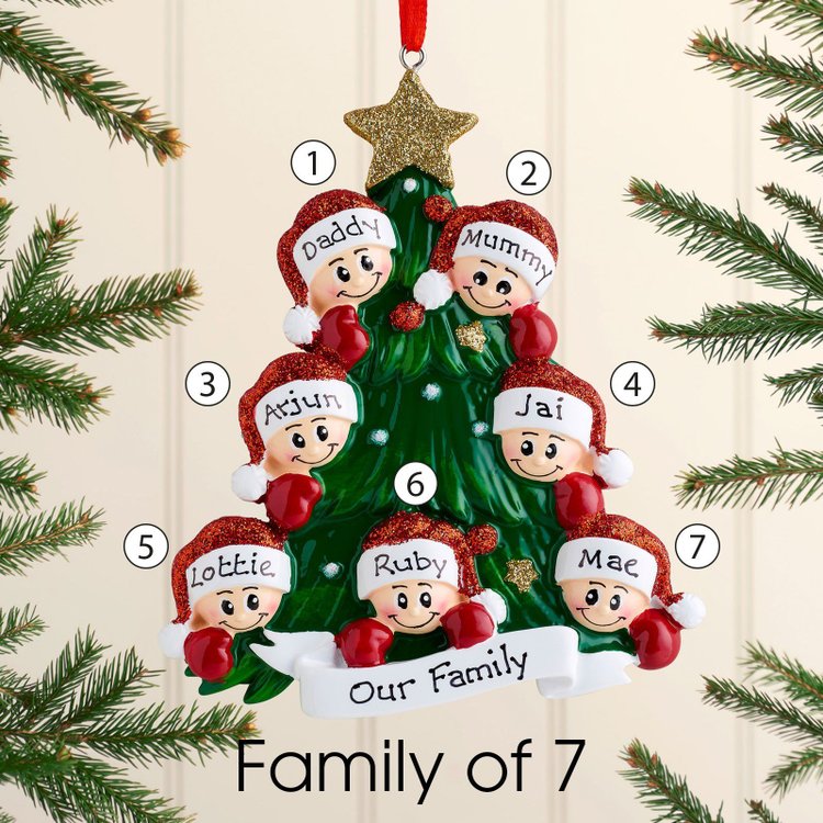 Personalized Family Christmas Ornament Custom 2 Names Hanging Ornament Gifts For Family