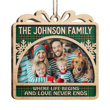 Personalized Photo Christmas Ornament Custom photos Gifts for Family