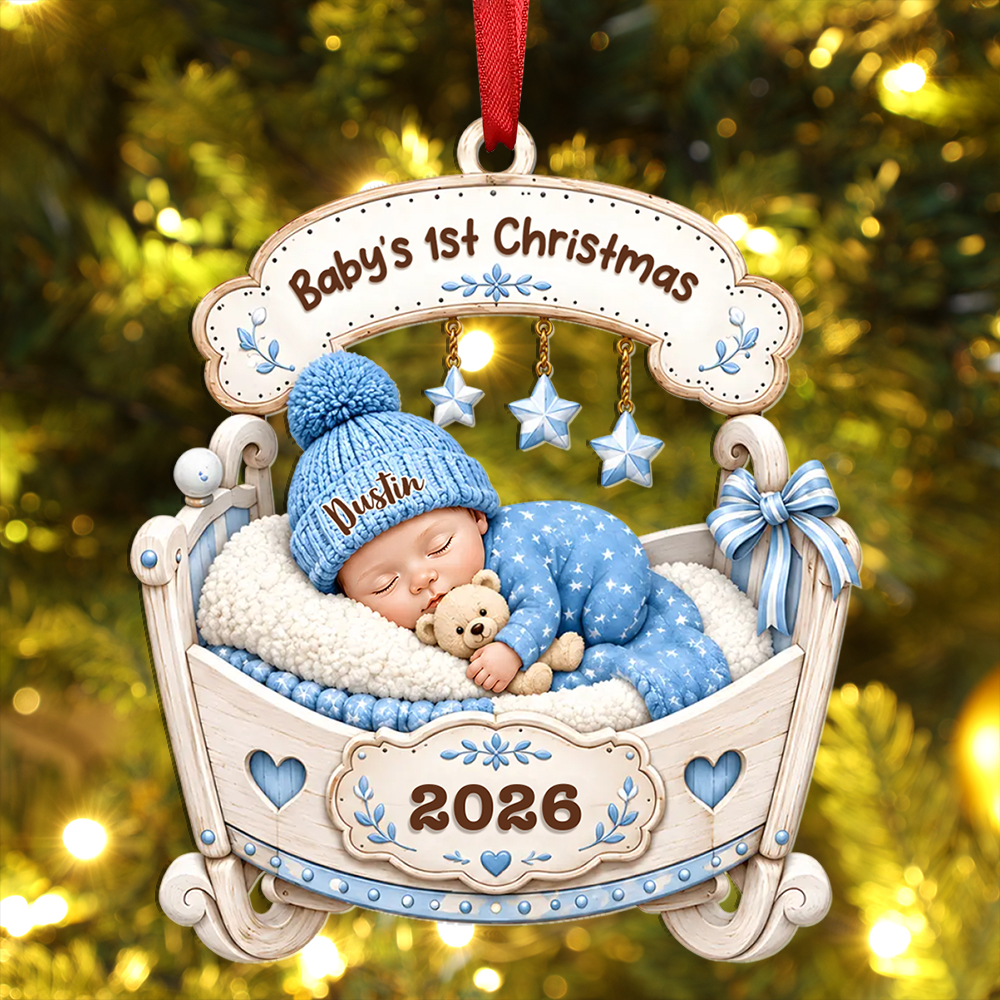 Personalized Baby's First Christmas Cradle Ornament
