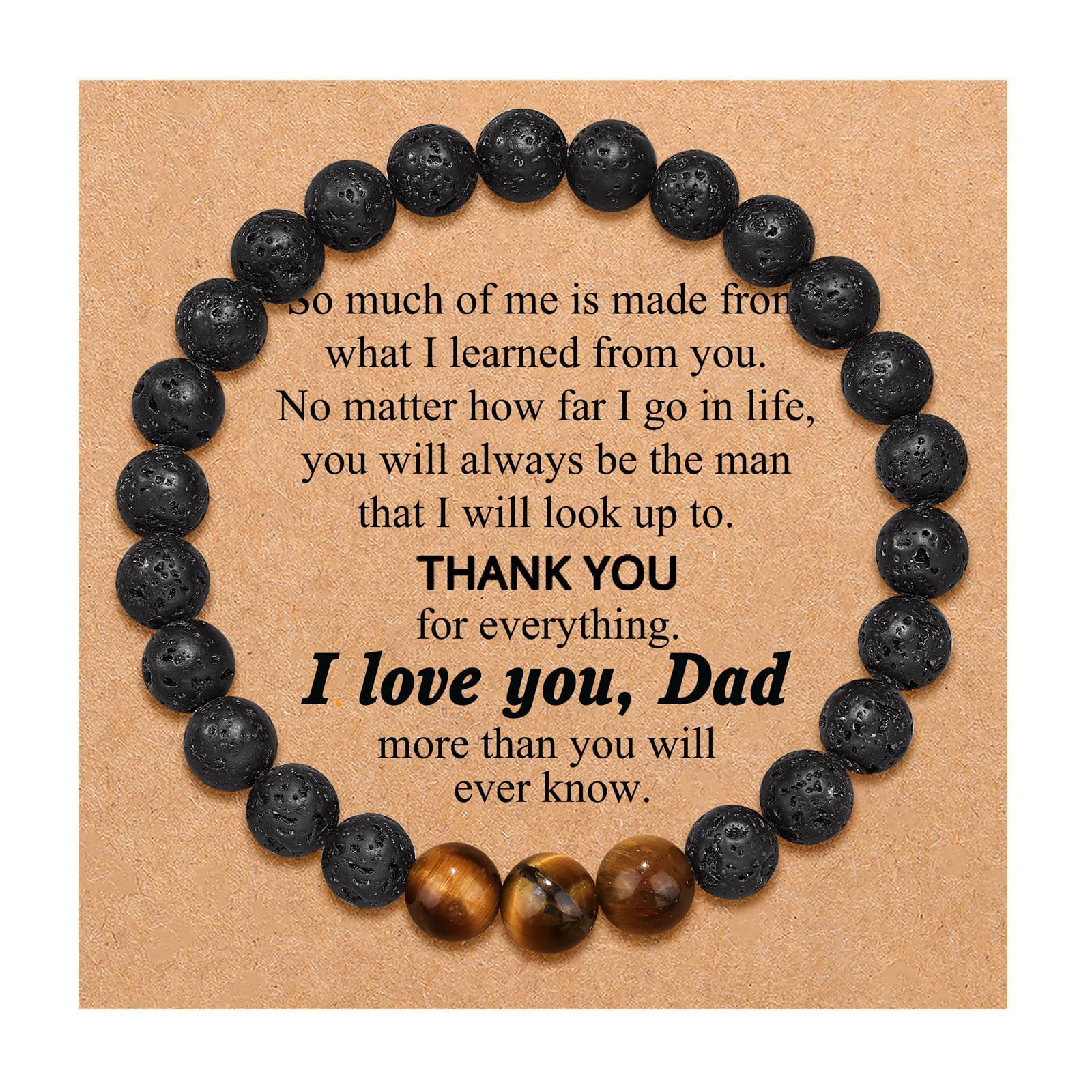To Dad I Love You Cross Bracelet Beads Warp Bracelet