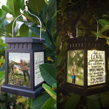 Personalized Photo Lantern Lamp Those We Love Don't Go Away Memorial Sympathy gift
