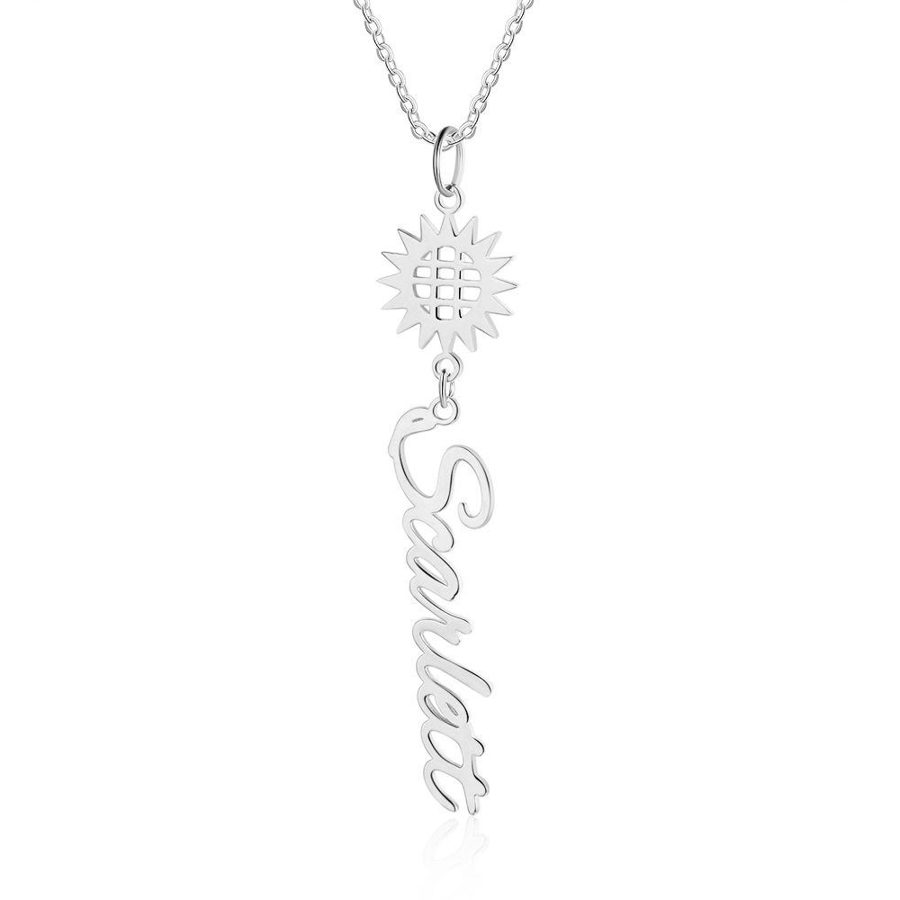 Personalized Sunflower Name Necklace Gifts for Her