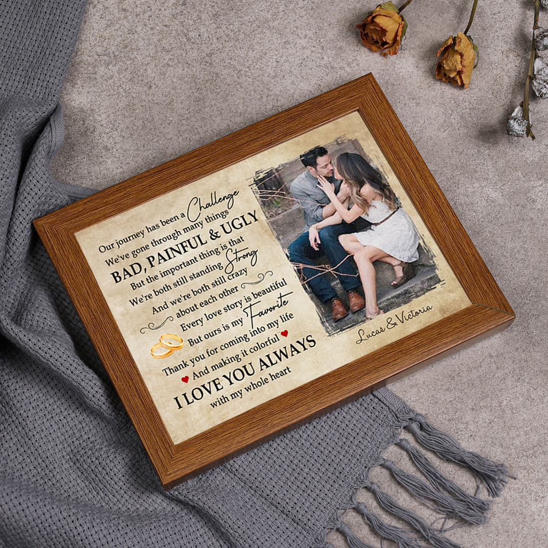 Our Story Is My Favorite Photo Frame Personalized LED Light Shadow Box Couple Gifts
