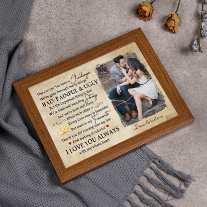 Our Story Is My Favorite Photo Frame Personalized LED Light Shadow Box Couple Gifts