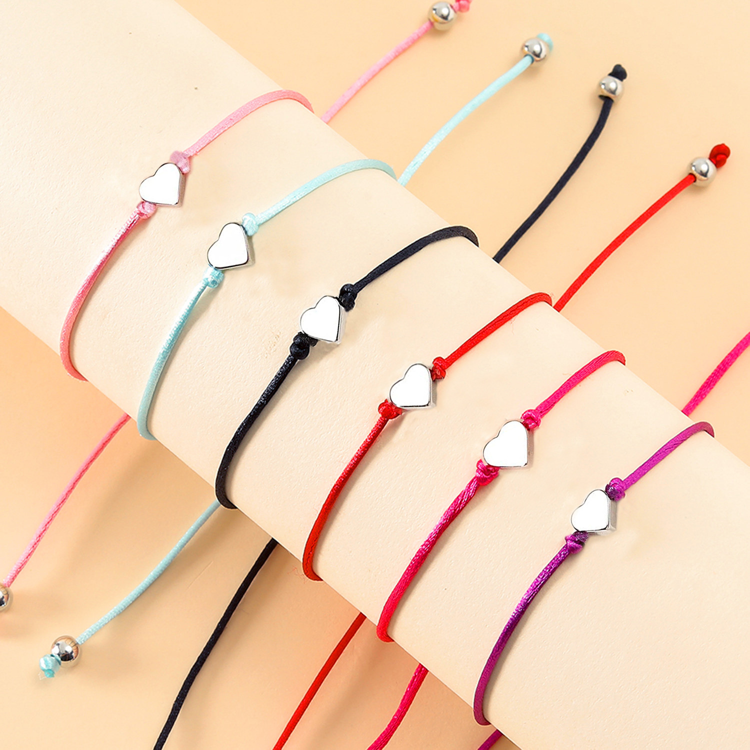 Women Bracelet Dainty Teen Heart Bracelet Back To School Adjustable Bracelet for Girls