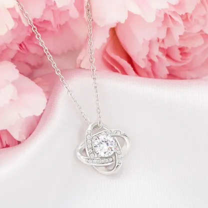 To My Mom- S925 Love Knot Necklace "Forever Your Loving Son" Wedding Gifts From Son
