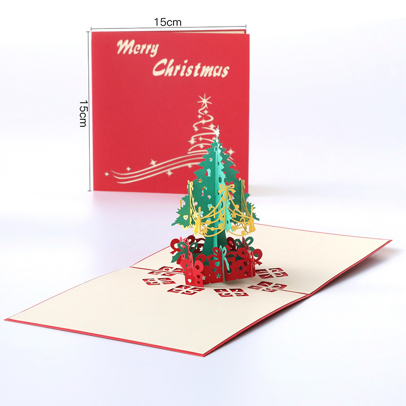 Christmas Tree 3D Pop-Up Card Creative 3D Christmas Greeting Card