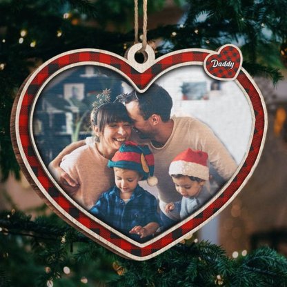 Personalized Family Heart Christmas Ornament Custom 6 Names Hanging Ornament Gifts For Family