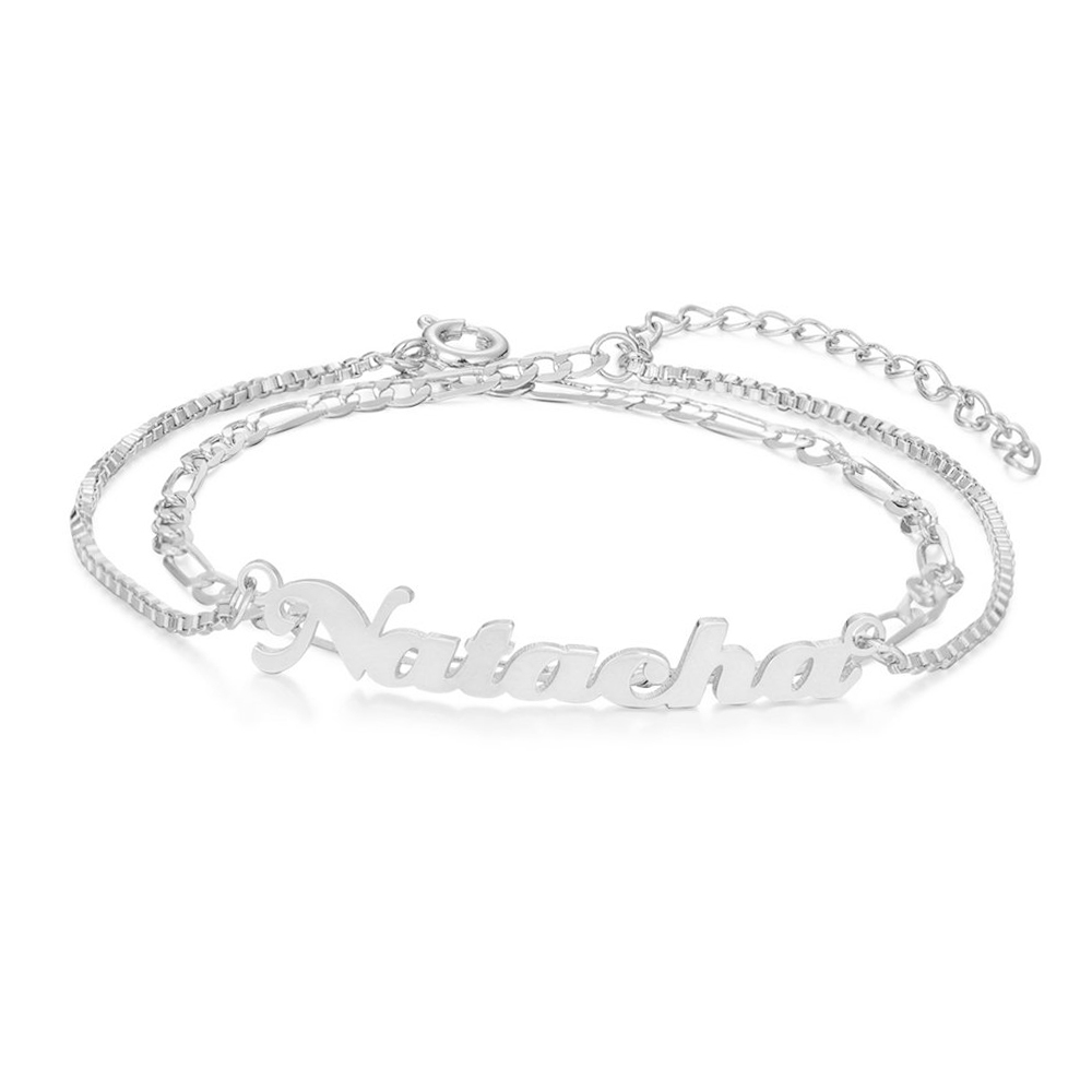 Personalized Name Anklet Double Layers Classic Anklet for Women