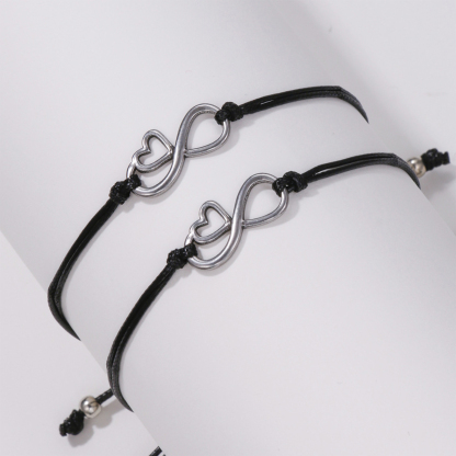  Mother and Daughter Infinity Bracelet Heart Bracelets Set Back To School Gift With Gift Card Set For Kids