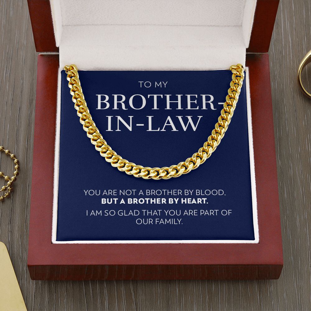 To My Brother-In-Law Necklace Cuban Link Chain Necklace Gift Set - I Am So Glad That You Are Part Of Our Family