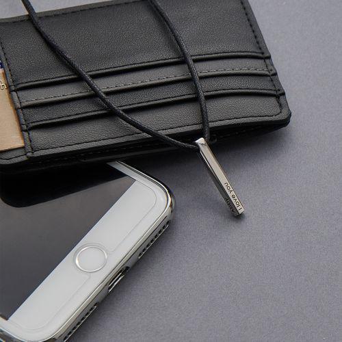 Men Vertical Bar Necklace Engraved 4 Side 3D Bar Necklace Personalized with 4 Names